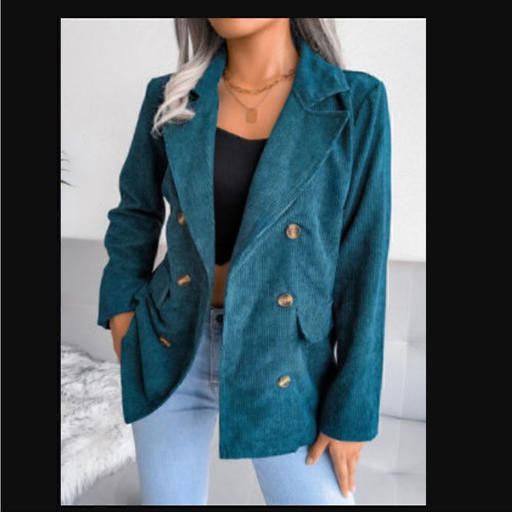 Double-Breasted Oversized Blazer Jacket  